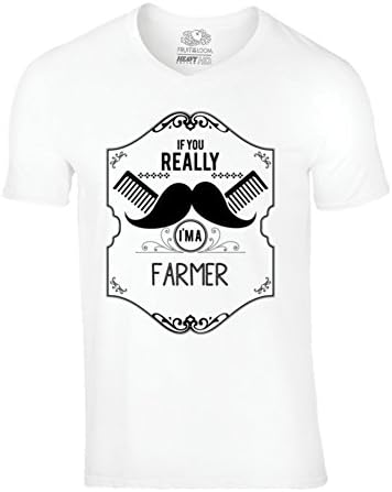 If You Really Moustache Im a Farmer Job T Shirt M White