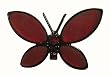 Set Of 4 January Red Garnet Birthstone Butterfly Pins #14721