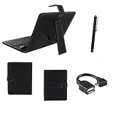EEEKit for 10.1 Inch Tablet Lenovo Idea Tab A2109, 3 in 1 USB 2.0 Keyboard Stand Cover Case + The Universal Stylus Pen + Micro USB B Male to USB A Female OTG Cable