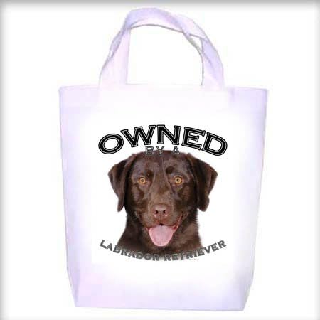 Labrador Retriever CHOCOLATE Owned Shopping - Dog Toy - Tote Bag
