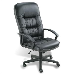 Boss Office Products Ergonomic Leather Chair with Lumbar Support B7301/7302 Tilt Mechanism: Spring
