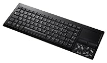 Perixx PERIBOARD-716, Wireless Keyboard with Touchpad - 2.4G - Up to 10 Meters Operating Range - 128 bit AES Encryption - Large 82mm Touchpad - Multi Touch with Windows 7 - 2xAA Duracell Batteries - On/Off Switch - UK Layout