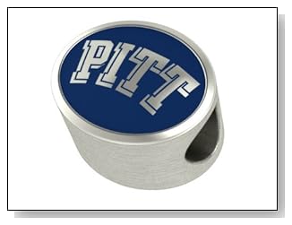 Pitt Panthers Collegiate Bead Fits Most Pandora Style Bracelets Including Pandora Chamilia Zable Troll and More. High Quality Bead in Stock for Immediate Shipping. Officially Licensed