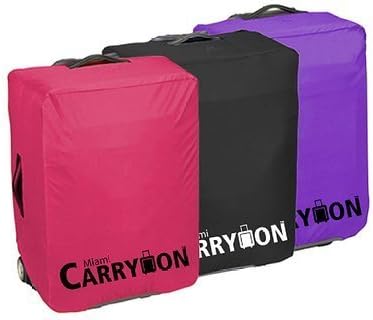 Miami Carry on Unisex "30 Luggage Cover TLC30MBK" Expandable 77x53x35 Black Color
