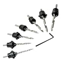 Professional-Quality Super-Handy Countersink Drill Bit Set - 7 Sizes