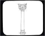 Mouse Pad with black and white , Greece, Europe, decorative, traditional, art, design, pillar