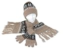 Ladies Snowflake Chenille Glove, Scarf, & Hat Set by CTM