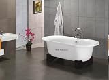 Wexford Free standing bath with wooden feet Free Delivery Uk & Ireland