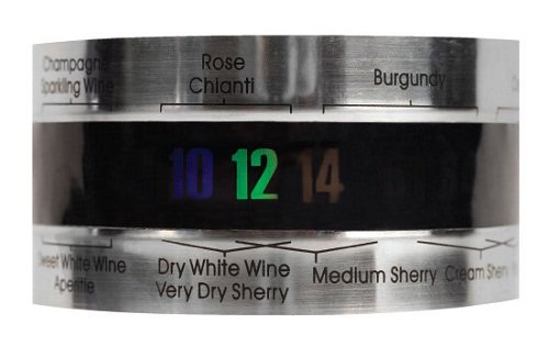bar tool WINE BOTTLE THERMOMETER stainless steel cuff