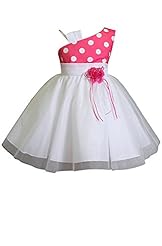 Girls One Shoulder Knee Length Summer Flower-Girl Dress/Pageant Dress 