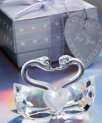 Choice Crystal Collection kissing swan wedding favors, 36 On Sale