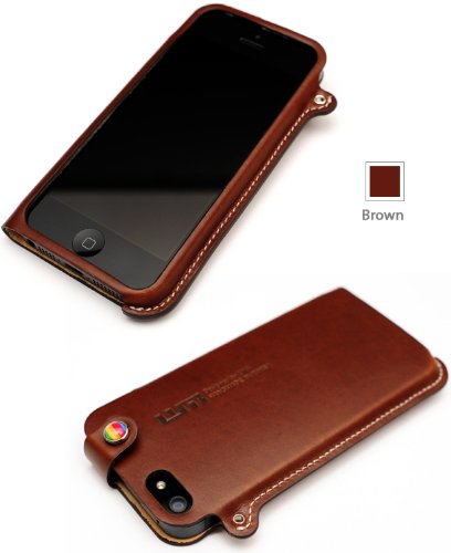 【iPhone5 ケース】【日本未発売】【Lim's社正規品】【新商品】 高級本革レザーケース ブラウン