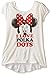 Disney Girls' Big Girls' Miinie Mouse Love Polka Dots Crochet T-Shirt