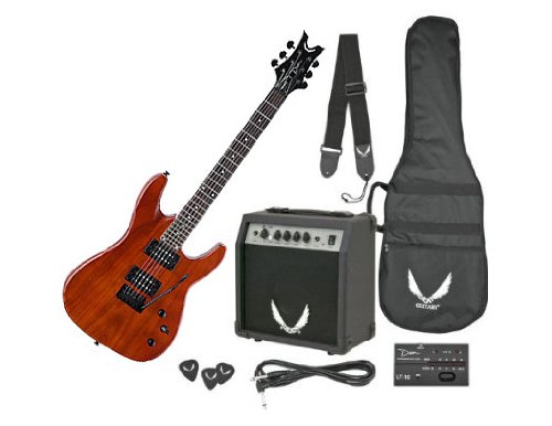 dean electric guitar starter pack with vendetta xmt natural, 10 watt amp, gig bag, cord, strap, picks dean electric guitar starter pack with vendetta xmt natural, 10 watt amp, gig bag, cord, strap, picks