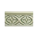 Adex USA Hampton Listello Byzantine 3 x 6 Green Ceramic Tile & Stone