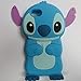 iPhone 6 Plus Case,iPhone 6 Plus Stitch Gel Case,Tribe-Tiger 3D Cartoon Stitch&Lilo pink Ears Silicon Gel Rubber Case Cover Skin for Apple iPhone 6 Plus 5.5 inch(A Blue Stitch)
