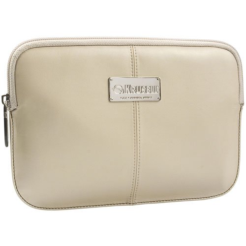 Krusell Luna Sleeve for iPad Mini, Amazon Kindle Fire, Acer Iconia TAB A100, Google Nexus 7, Blackberry Playbook, Samsung Galaxy Tab 7.0 Plus and Other Tablets/Readers up to 7-Inch – Cream/Black (71185)