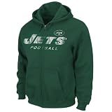 NFL Men's New York Jets Touchback IV Long Sleeve Fullzip Hooded Fleece (Dark Green, X-Large)