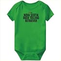 Baby Bodysuit Green " I love my Nova Scotia Duck Tolling Retriever " Dogs 6 - 9 Months