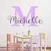 Nursery Purple Sparkle Custom Name Wall Decal Sticker, 16
