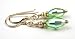 August PERIDOT Gold Filled Swarovski Crystal Beaded Birthstone Earrings