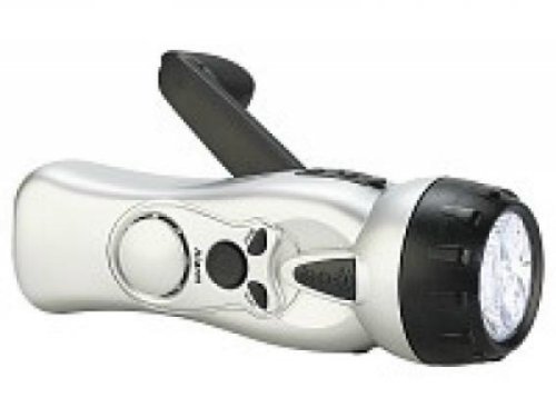 Batterielose LED Multifunktions-Taschenlampe - Taschenlampe, Radio, Alarmruf und Mobil Phone Charger