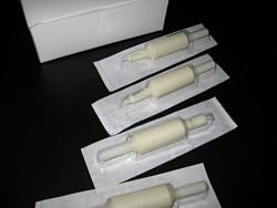 (20) X 9-FLAT/MAG TUBES WITH GRIPS 5/8" + (5) ASSORTED DISPOSABLE IVORY/BLACK LONG GRIPLESS TUBES