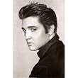 (24x36) Elvis Presley (Portrait, B&W) Music Poster Print