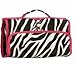 Hot Pink Trim Zebra Hanging Cosmetic Bag the Greatest Bag for Travel!