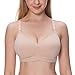 Gratlin Women's Full Cup Lightly Padded Wirefree Maternity Breastfeeding Nursing Bra Beige 40DD