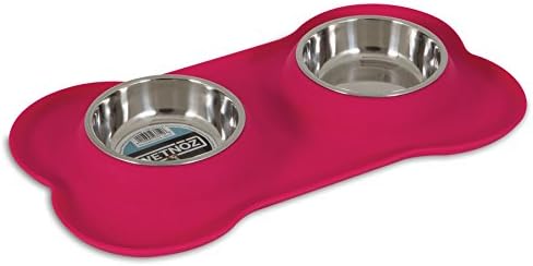 Wetnoz Flexi Design Duo Hibiscus Pet Bowl, Small