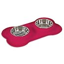 Wetnoz Flexi Design Duo Hibiscus Pet Bowl, Small