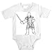 Onesie with man, armour, sword, England, black and white, war, Europe, armor, United Kingdom, soldier, shield, warrior