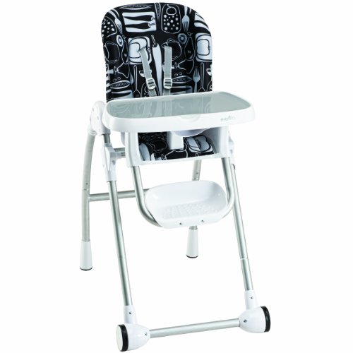 Evenflo Modern 200 Kitchen High Chair, Print Black