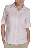 IZOD Women's Convertible Long Sleeve Striped Woven Top