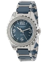 Akribos XXIV Womens AK514GY Ceramic Crystal Bracelet Watch