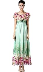 Short Sleeves Chiffon Illusion Party Dress/Maxi Dress 