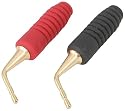 MONSTER AGPT-RH MKII Twist Crimp Toolless Speaker Cable Connectors with 4 Pair Pack Regular Angled Gold Pins