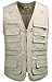 Mrignt Men's Oversize Pockets Travels Sports Vest(Outdoor Coat)(US M (Asia XL),Light Khaki)