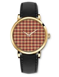 SPRAWL Aanalog Fashion Series Gold Ladies Watches of Genuine Black Leather Strap,Unique Wrist Watch for Women Girls Designed with Fabric of celosia