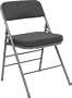 Set of 4 Triple Braced & Double Hinged Gray Fabric HERCULES&trade; Folding Chair - 2.5''Thick Seat [HF3-MC320AF-GRY-GG]