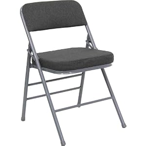 Thick Padded Fabric Upholstered Premium Folding Chair
