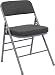 Set of 4 Thick Padded Fabric Upholstered Premium Folding Chair, Gray