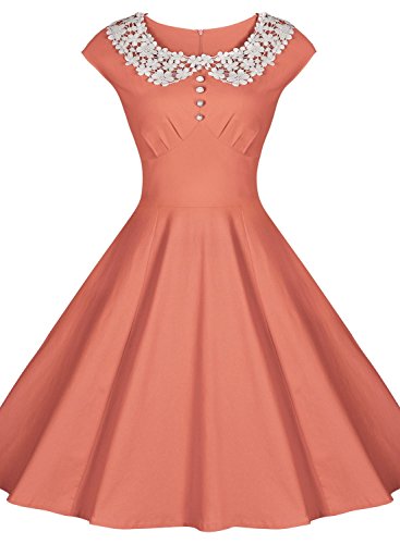 Miusol Women's Vintage 1940's Sleeveless Retro Style Rockabilly Evening Dress
