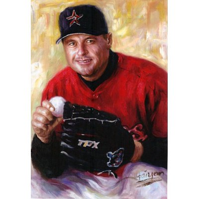 Houston Astros (Roger Clemens) Sports Poster- 13x19 custom fit with RichAndFramous Black 99 inch Poster Hangers