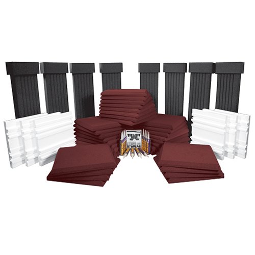 Auralex SFS184BUR SonoFlat Acoustical Treatment Room System, Burgundy