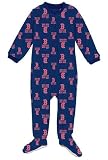 Boston Red Sox Infant Footed Full Zip Raglan Coverall Sleeper - Toddler (18 Months)