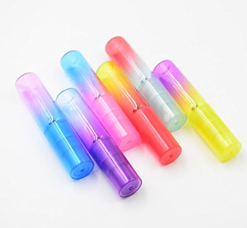 6pcs Colorful 5ml 1/6oz Glass Atomizer Spray Refillable Perfume Empty Bottle