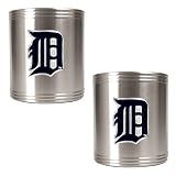MLB Detroit Tigers Two Piece Stainless Steel Can Holder Set- Primary Logo