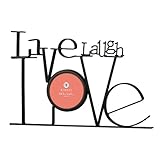 Burnes of Boston PS120833 Live, Love, Laugh Metal Picture Frame, Black, 3 by 3 Inches